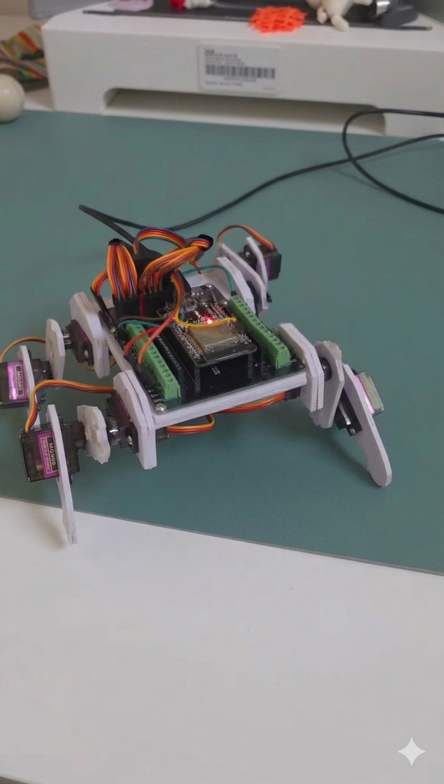 Assembled robot in working setup